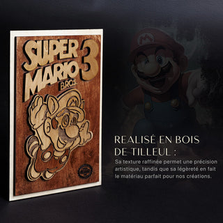 Handmade Wooden Cover: Super Mario Bros 3